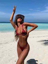 Femmedouceur – Bikini Rouge Femme 2 Pièces | Maillot de Bain String 2025