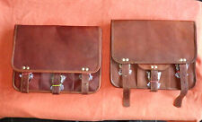 Royal Enfield - paire sacoche moto cuir chevre
