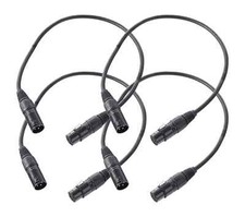 4x Cable XLR 0,5m Microphone