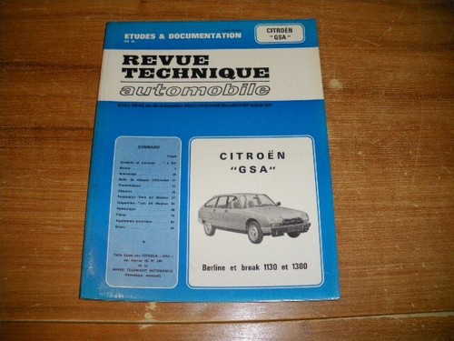 Revue technique citroën gsa - revue,