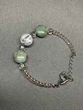 Bracelet Antica Murrina Venezia Avec Verre De Murano Blanc Et Vert . Bijou