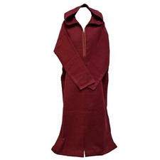 Grande Taille Marocain Hiver Laine Cachemire Mélange Marron Capuche Thobe