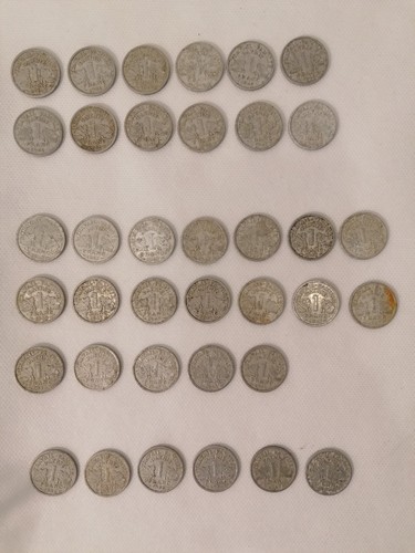 Lot pièces 1 - de, franc