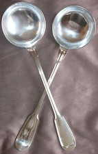 2 louches métal argenté