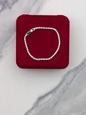 Bracelet Tennis Moissanite 2mm Argent 925 avec Boîte Luxe Rouge – Neuf