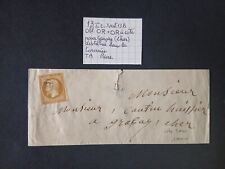 lettre France timbre Napoléon yt 13 obliteration OR cachet boîte rurale 