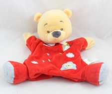 Doudou marionnette Winnie l'ourson DISNEY BABY rouge nuage cerf-volant 25 cm