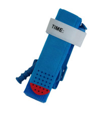 Garrot tourniquet tactique bleu - 85 cm - Garrot Médical d'Urgence avec stylo