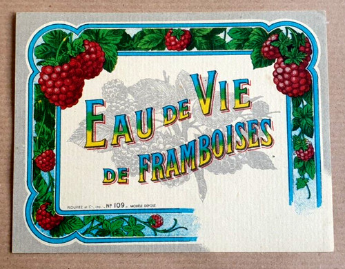 Etiquette eau vie de - etiquette,