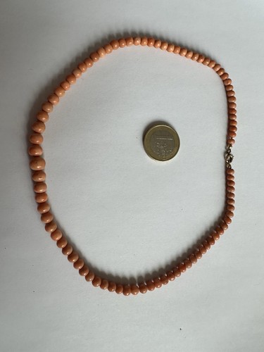 Ancien collier perles corail - collier,