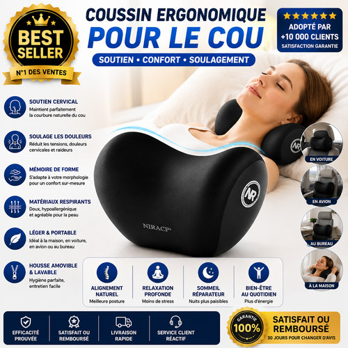 Coussin cervical ergonomique - coussin,