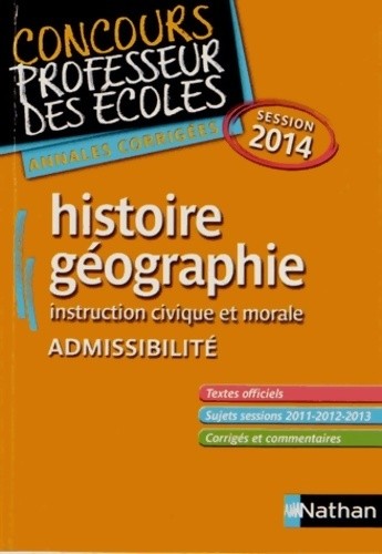 Histoire geo admissibili 2014