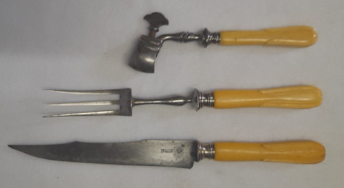 Ancien service gigot - a, couteau