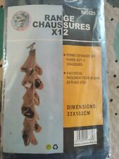 Range 12 chaussures pour 6 paires à accrocher neuf tissu  Utile gain place bleu