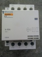 1x contacteur merlin 4 poles 63 amp bobine 230v 2 x NO + 2 X NC   15318
