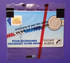 télécarte cordon bleu SO3 / N° noirs sur 4 PE / A collé
