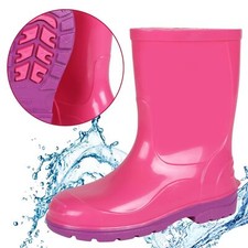 Jolies bottes de pluie roses avec semelle violette pour enfant Oli LEMIGO