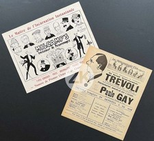 TREVOLI Fregoli Transformiste MILCAMP'S Music Hall 2 Affichettes 1910/20s