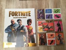 PANINI FORTNITE GOLDEN FRAME SERIES ALBUM + SET COMPLET 248 STICKERS