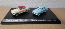 Coffret Simca Aronde 1960 et 1962 1/87 Boite Vitrine