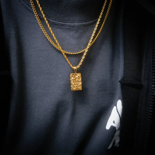 Collier pendentif rectangle