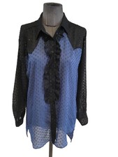 Très Belle Chemise Fluide Bleu 8PM S Tbe