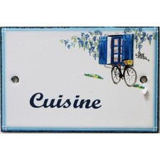 Plaque de porte émaillée