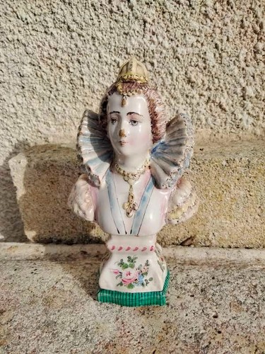 Buste faience strasbourg - buste,
