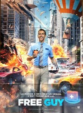 Affiche Cinéma FREE GUY 120x160cm Poster / Ryan Reynolds / Jodie Comer
