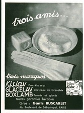 Publicité ancienne gants Buscarlet 1933 issue de magazine
