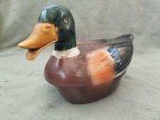 Terrine en forme de Canard 🦆 Col Vert Vintage Michel Caugant Faïence 