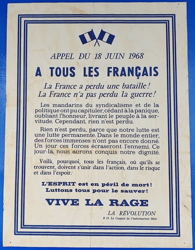 Appel juin 1968 vive - juin,