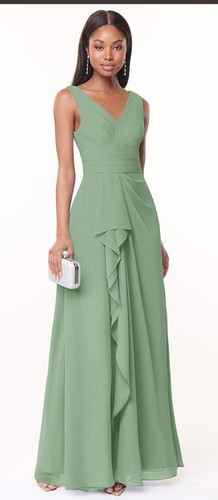 Robe longue azazie vert - longue, sauge