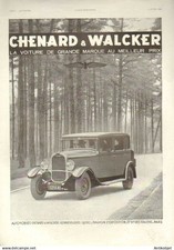 Publicite Auto Chenard &