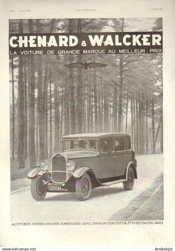 Publicite auto chenard - auto,