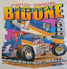 Vintage Eldora Speedway Historical Big One Sprint Car Shirt XL 