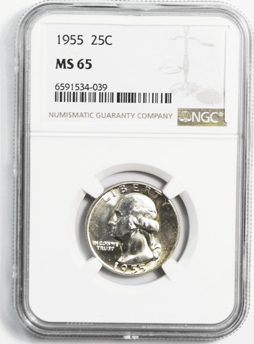 1955 25c washington - 1955, silver