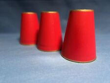 3 anciens abat jour ROUGE