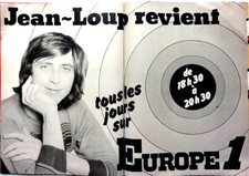 JEAN-LOUP LAFONT Radio EUROPE 1 =   Coupure de presse PUBLICITE  2 PAGES 1976