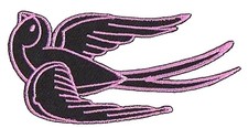 Patch écusson patche thermocollant hirondelle tatoo rock pop style 