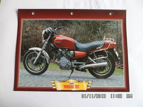 Carte fiche moto - moto, tr1