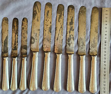 Christofle " Japonais " 6 couteaux table + 3 fromage - Métal argenté Lames acier