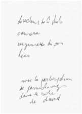 Serge GAINSBOURG / Manuscrit