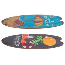  2 Pcs Planche De Surf Décorative Bois Decoration Murale Décoration D'intérieur