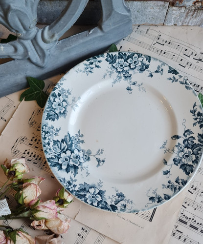Ancienne assiette plate marie - assiette,