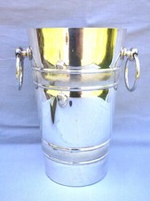 French ART DECO Wine Ice Bucket Cooler Silverplate Apollo Paris