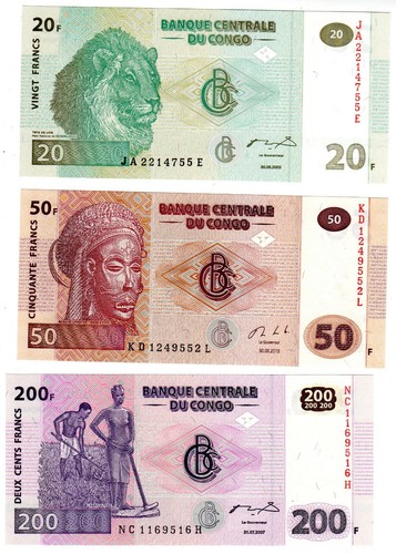 Lot set serie billets congo - lot,