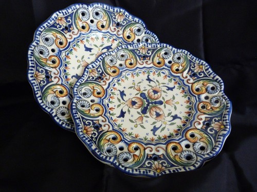 Paire assiettes ajourees - d'assiettes,
