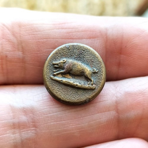 Ancien bouton chasse - ancien,