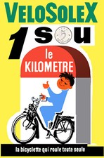 RARE carte postale -  SOLEX VELOSOLEX - 1 SOU - 10x15cm